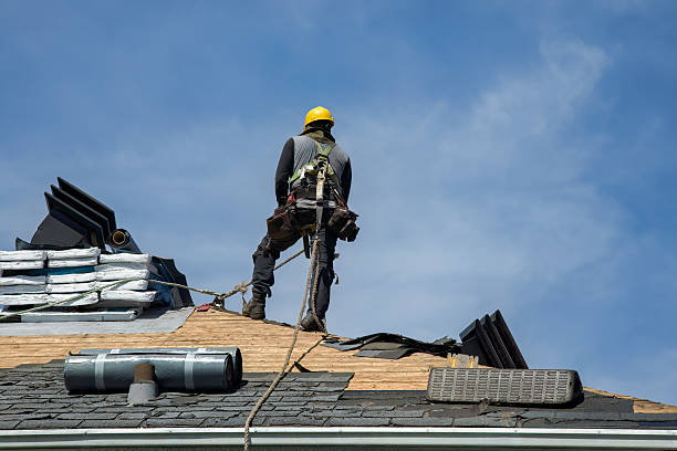 Professional Roofing technician working in Minden, IA